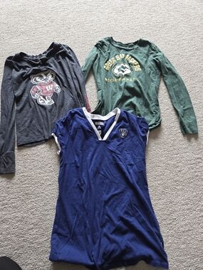 3 piece womens Badger,Packer Brewer shirt lot fit like medium